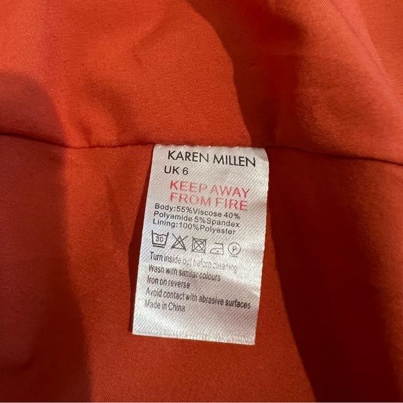 KAREN MILLEN Rust High Neck Dress - Picture 4 of 5